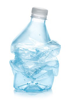 crushed plastic water Bottle