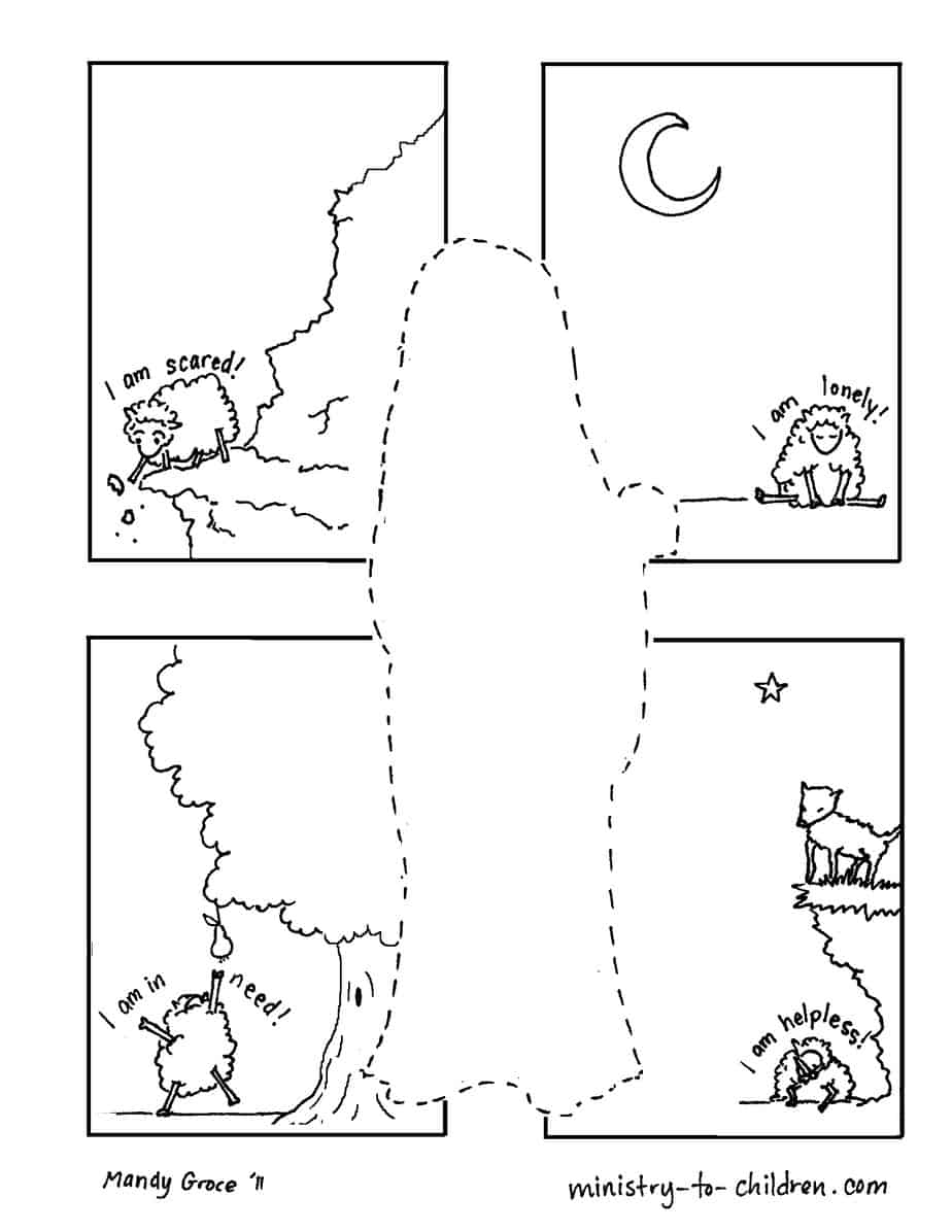 shepherd staff coloring page