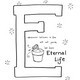 E is for Eternal Life Coloring page preview E is for Eternal Life