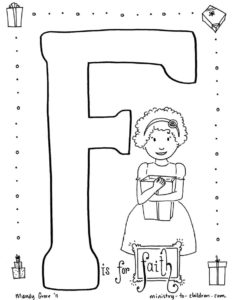 Faith Coloring Page for Sunday School