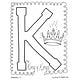 K is for King of Kings Letter K is for King of Kings Bible Alphabet Coloring Page