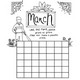 March calendar coloring page