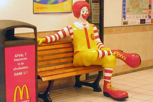 McDonald's bench with Ronald
