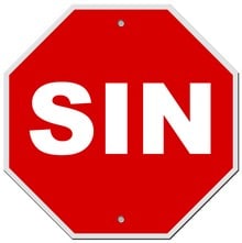 Stop Sign with the word SIN