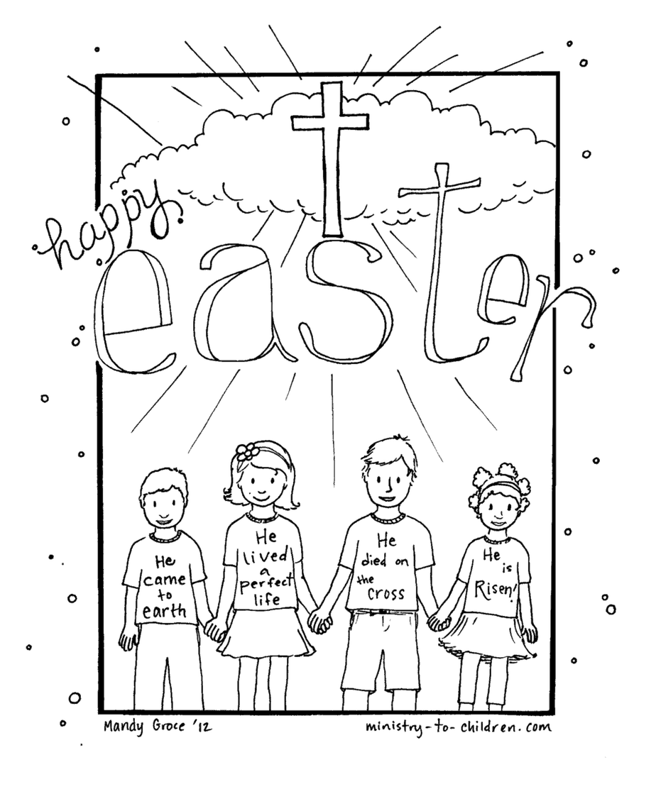 Free Happy Easter Coloring Sheet