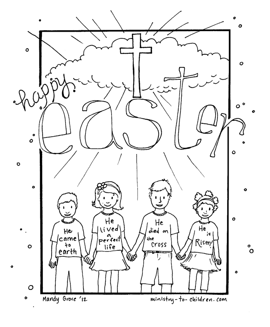 273 Simple Free Printable Christian Easter Coloring Pages for Kindergarten