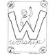 W is for Worship coloring page printable letter W is for Worship