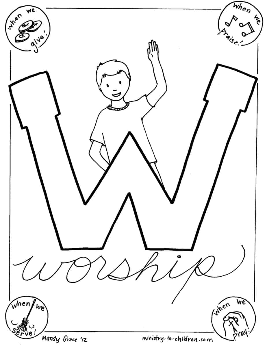 singing in church coloring pages