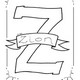 Coloring page for Zion Z is for Zion coloring sheet