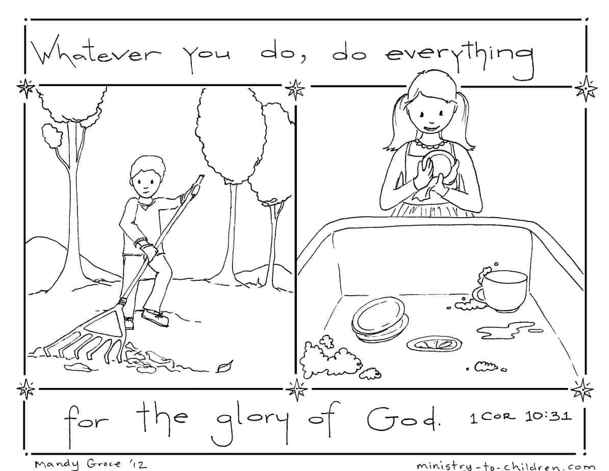 children praising god coloring page