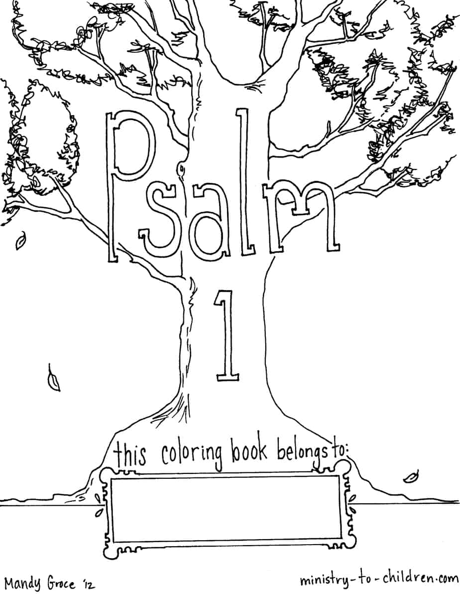 Free Psalm 1 Coloring Book for Children