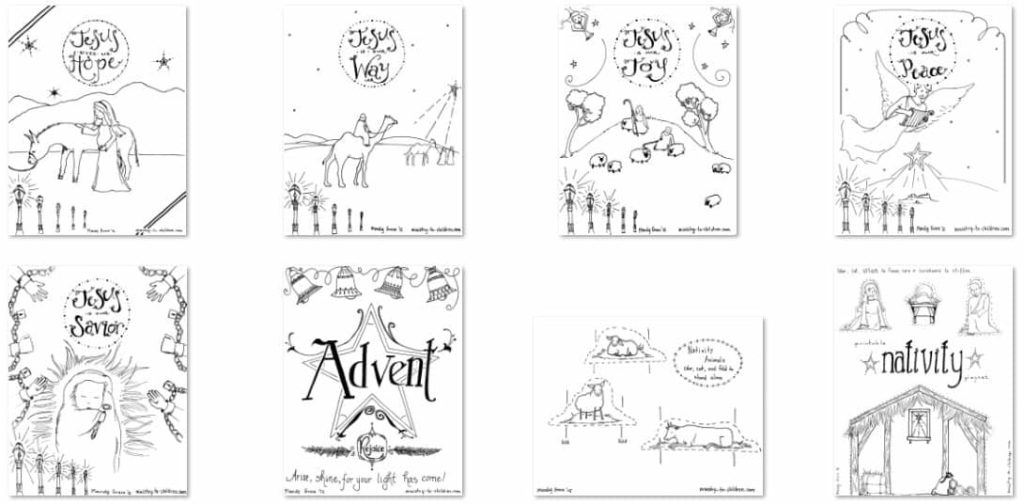 Advent Nativity Coloring Book