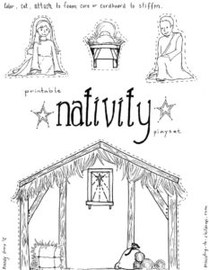 Nativity Manger Coloring Page