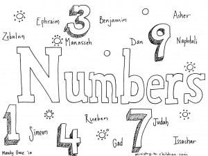 "Numbers" Bible Coloring Page