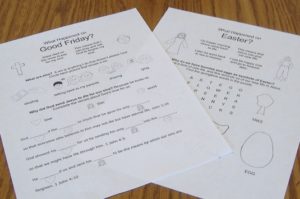 Good Friday and Easter Worksheets for Kids
