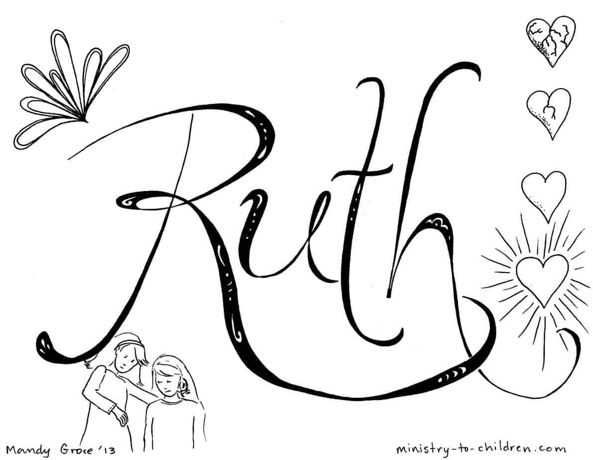 printable bible coloring pages ruth