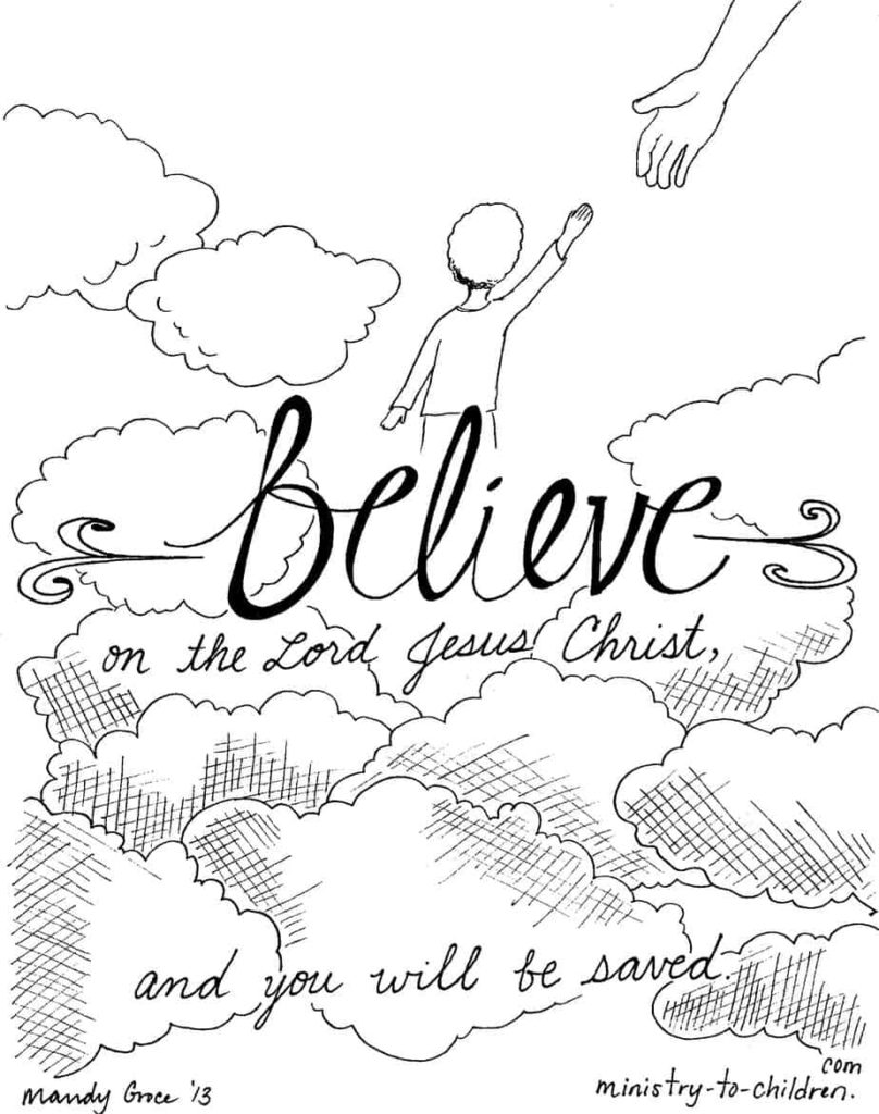 Believe  Coloring Page for Children