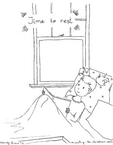 Time to Rest Coloring Page