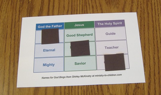 Printable "Names of God" Sunday School Game