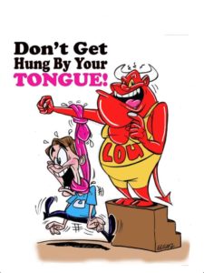 dangers of the tongue cartoon