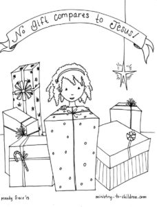 Jesus is the greatest gift coloring page for kids