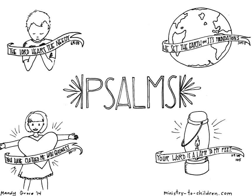 "Psalms" Bible Coloring Page