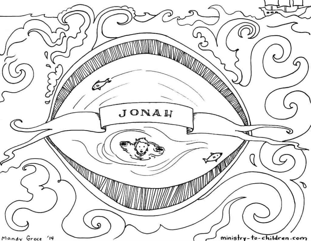 Jonah Bible Coloring Page Ministry To Children 66 Books Of The Bible 