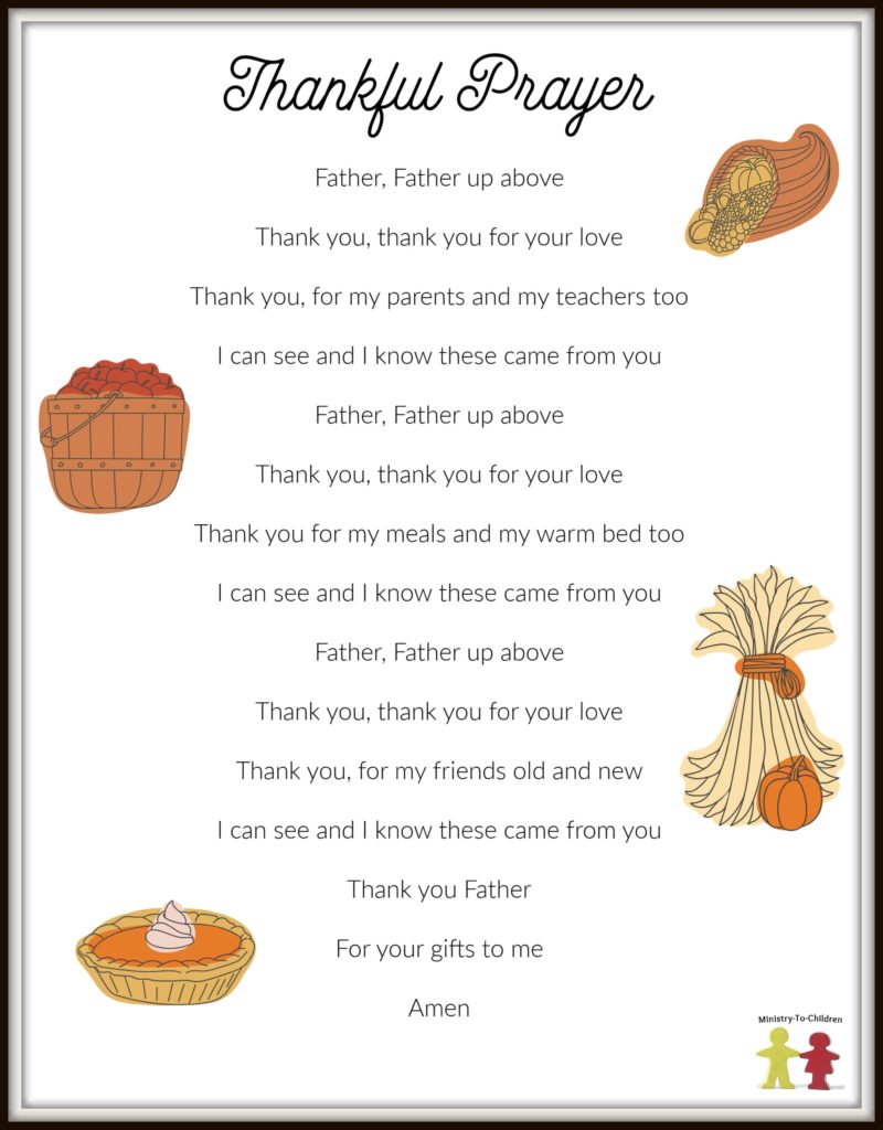 Thanksgiving Prayer for Children