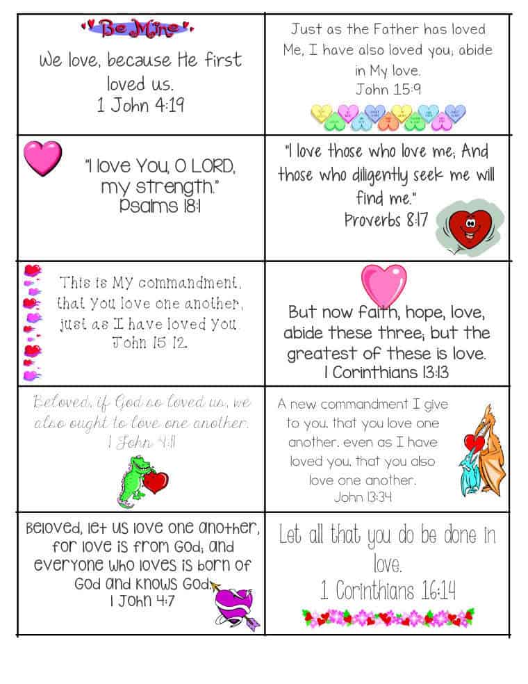 printable bible verse valentine cards ministry to children