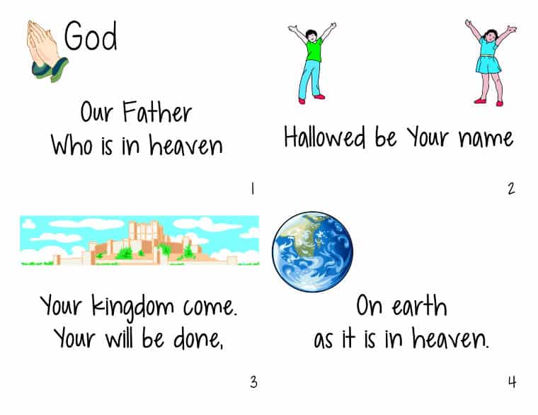 The Lords Prayer for Kids, Bible Activity, Prayer, Bible Verse