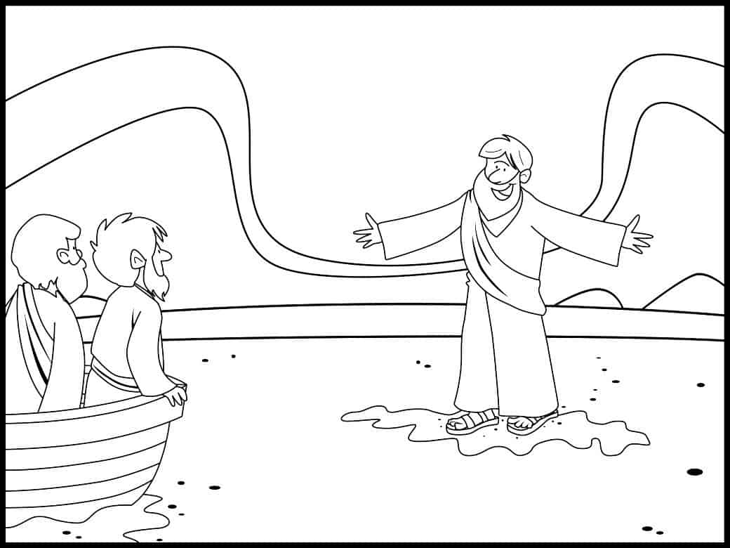 Download "Jesus Walks on Water" Coloring Page | Ministry-To-Children