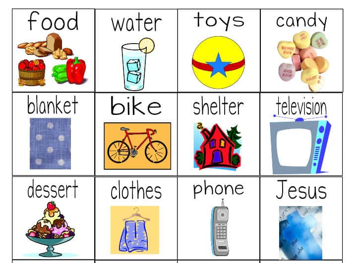 "Needs Versus Wants" Worksheets & Object Lesson for Children | Ministry