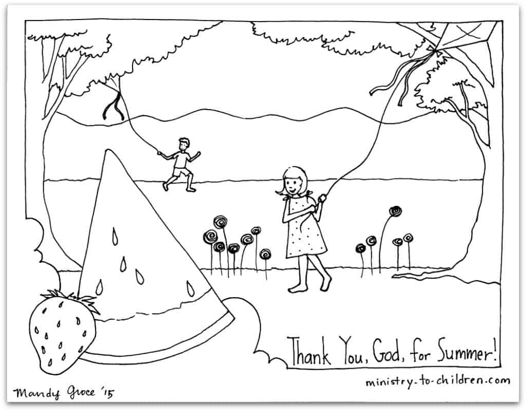 summer coloring pages for preschoolers