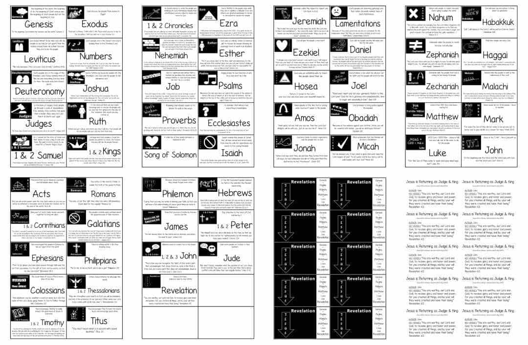 Printable Bible Book Flashcards