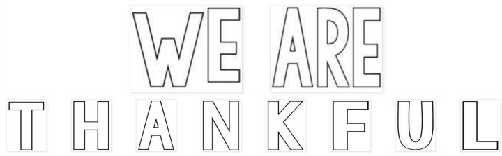Printable "WE ARE THANKFUL" Bulletin Board
