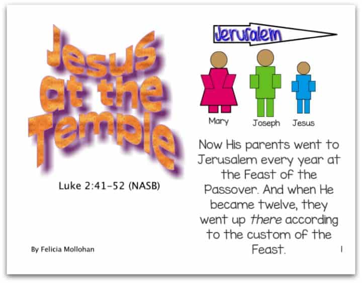 Jesus at the Temple - Printable Bible Story Booklet for Early Readers