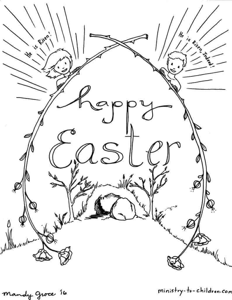 Kids Easter Coloring Sheets   Ministry To Children Easter ...