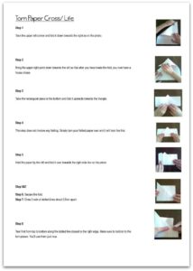 Torn Paper Cross Craft Instructions