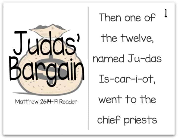 Printable Resurrection Story (Part 3 of 7) Judas' Bargain (Matthew 26:14-19)