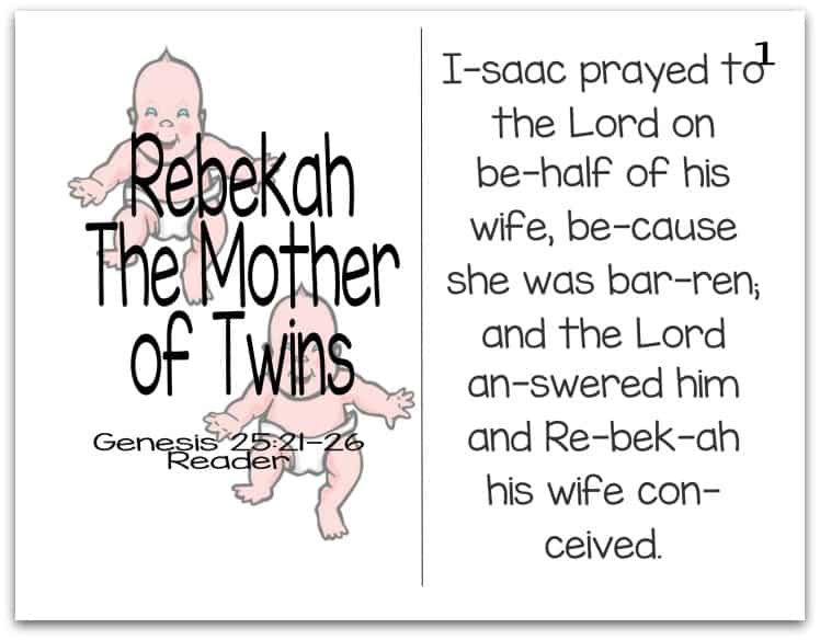 Story of Rebekah Reader (Mothers of the Bible Part 3 of 9)