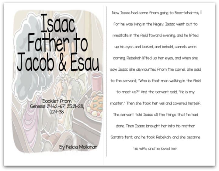 "Isaac, Father to Jacob & Esau" Bible Story Booklet