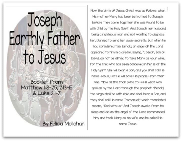 "Joseph: Jesus' Earthly Father" Bible Story Booklet