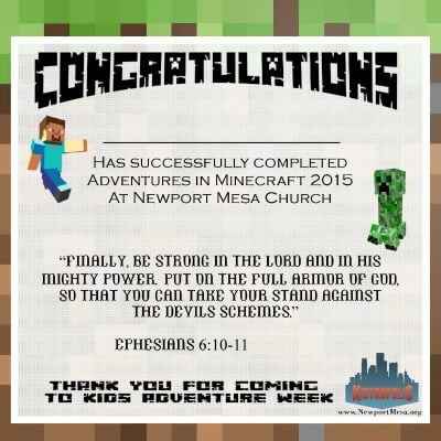 free "minecraft" vbs theme  curriculum  ministrytochildren
