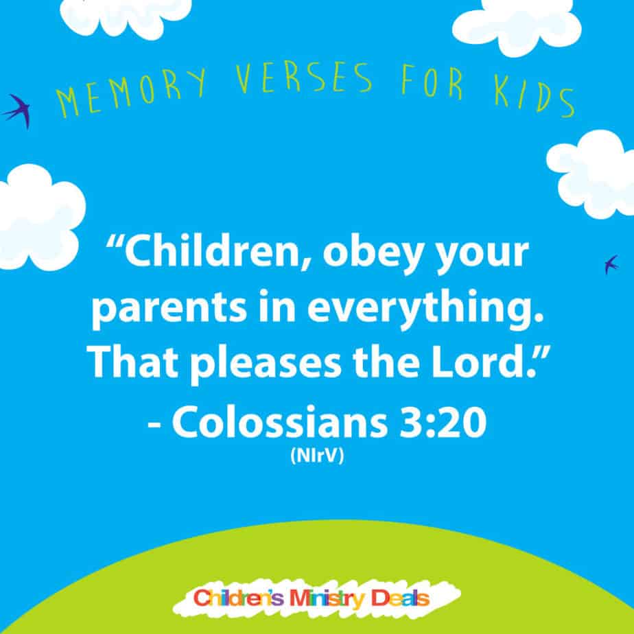 Colossians 3 20 Memory Verse (1)