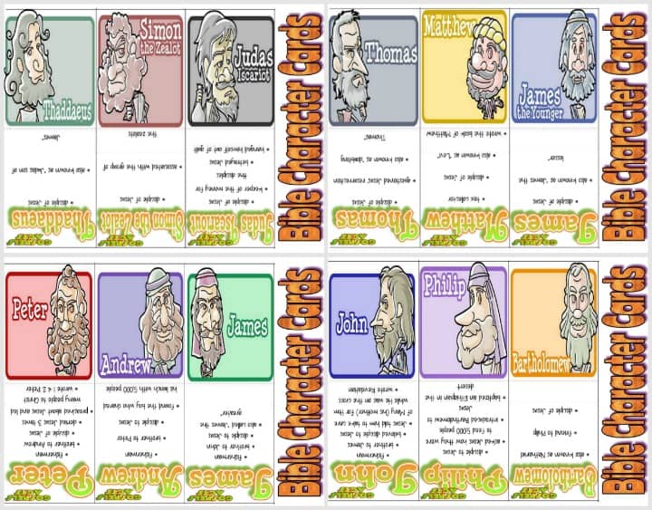 Printable Bible Character Trading Cards New Testament Part 2 Of 2 Ministry To Children