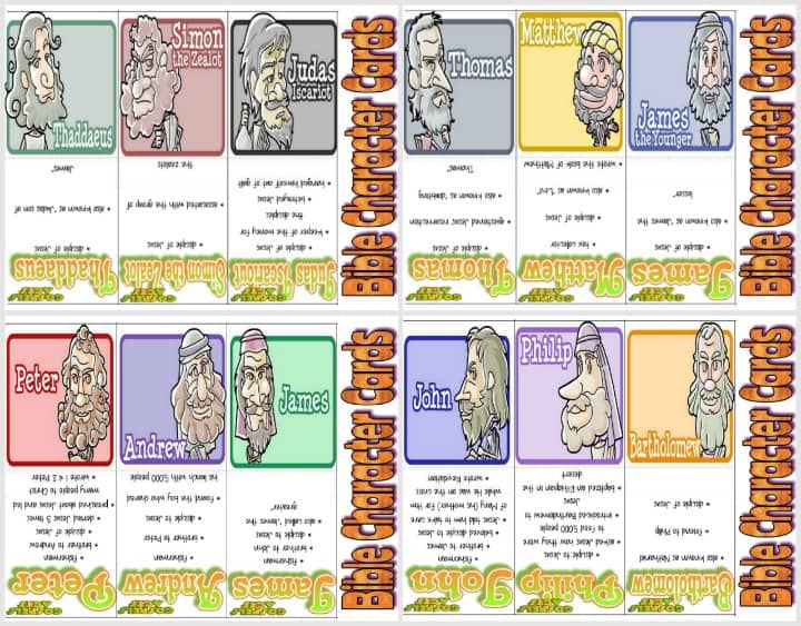 Printable Bible Character Trading Cards - New Testament Part 2 of 2 - Ministry To Children