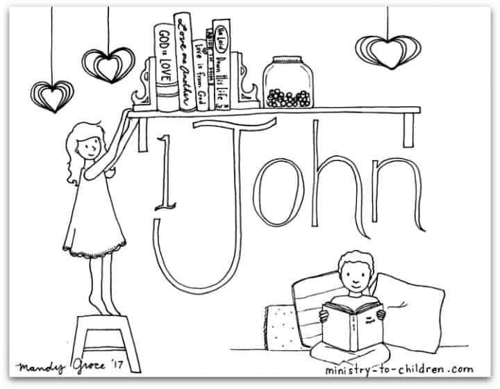 1 John Bible Book Coloring Page Ministry To Children