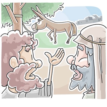 Donkey or Jesus Triumphant Entry clip art illustration