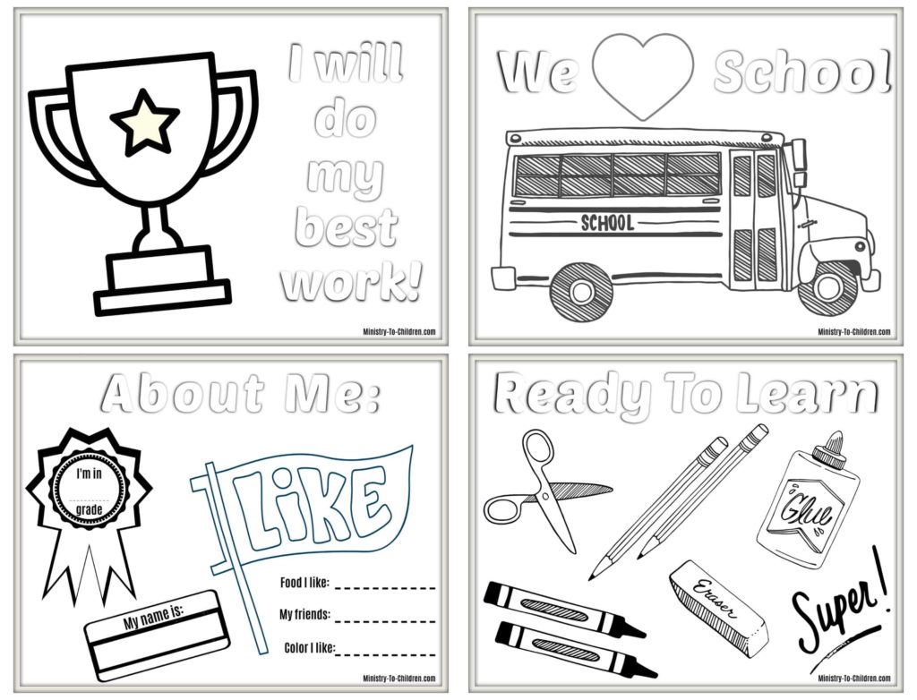 6 Back to School Coloring Pages (Free PDF Printables) for 2019