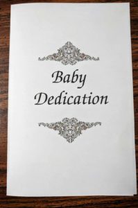 baby dedication ceremony order of service ideas